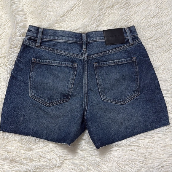 Express Mid Rise Raw Hem Midi Short - Picture 6 of 6